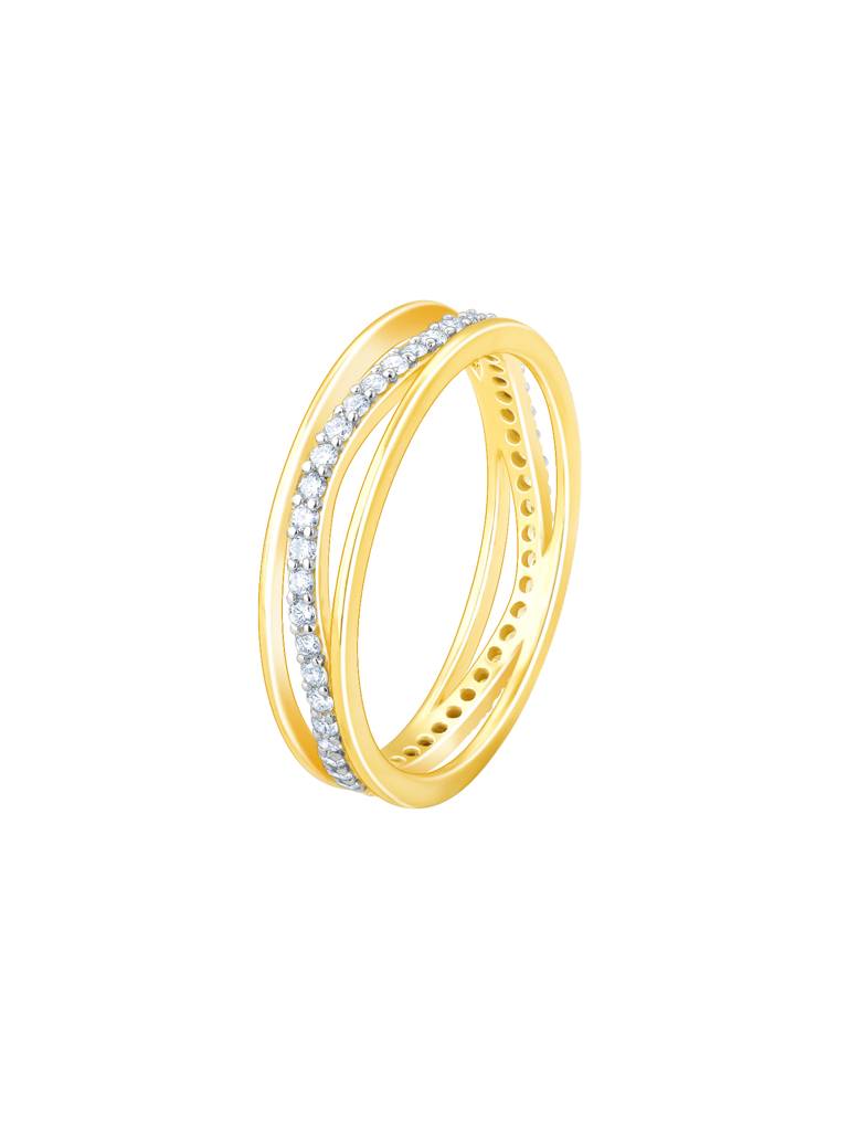 Giva 14K Yellow Gold Wavy Elegance Diamond Ring : GDLR0123
