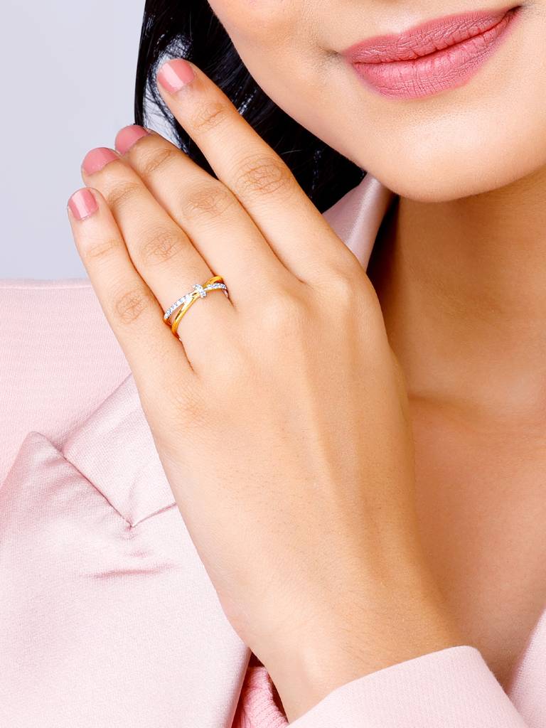 Giva 18K Yellow Gold A Joyful Reminder Diamond Ring : GDLR0125