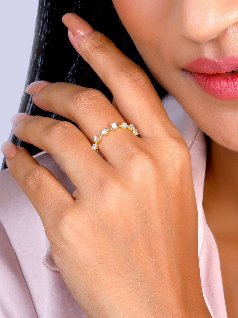 Giva 18K Yellow Gold Gentle Desire Diamond Ring : GDLR0126