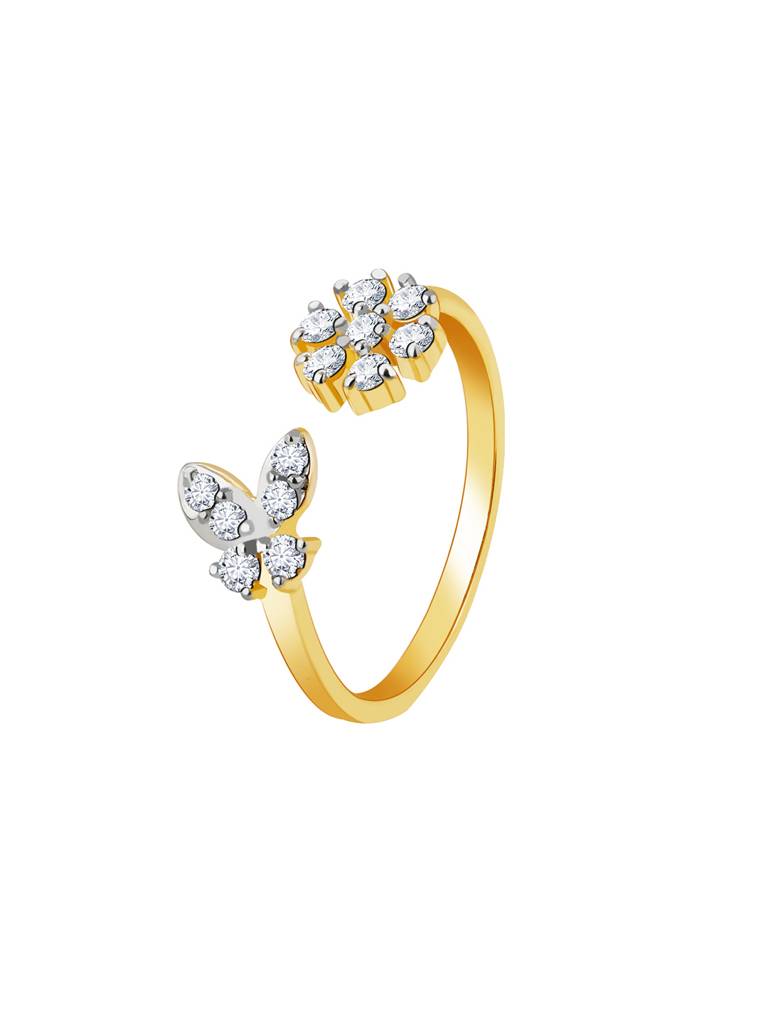 Giva 14K Yellow Gold Nectar Diamond Ring : GDLR0132