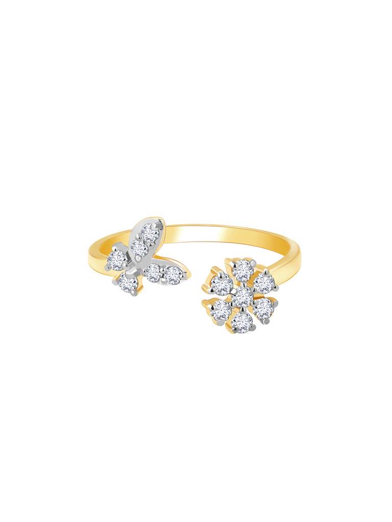 Giva 14K Yellow Gold Nectar Diamond Ring : GDLR0132