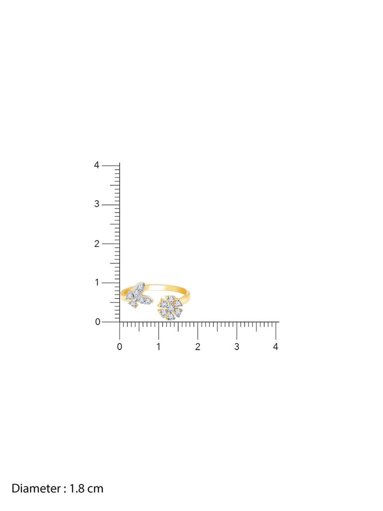 Giva 14K Yellow Gold Nectar Diamond Ring : GDLR0132