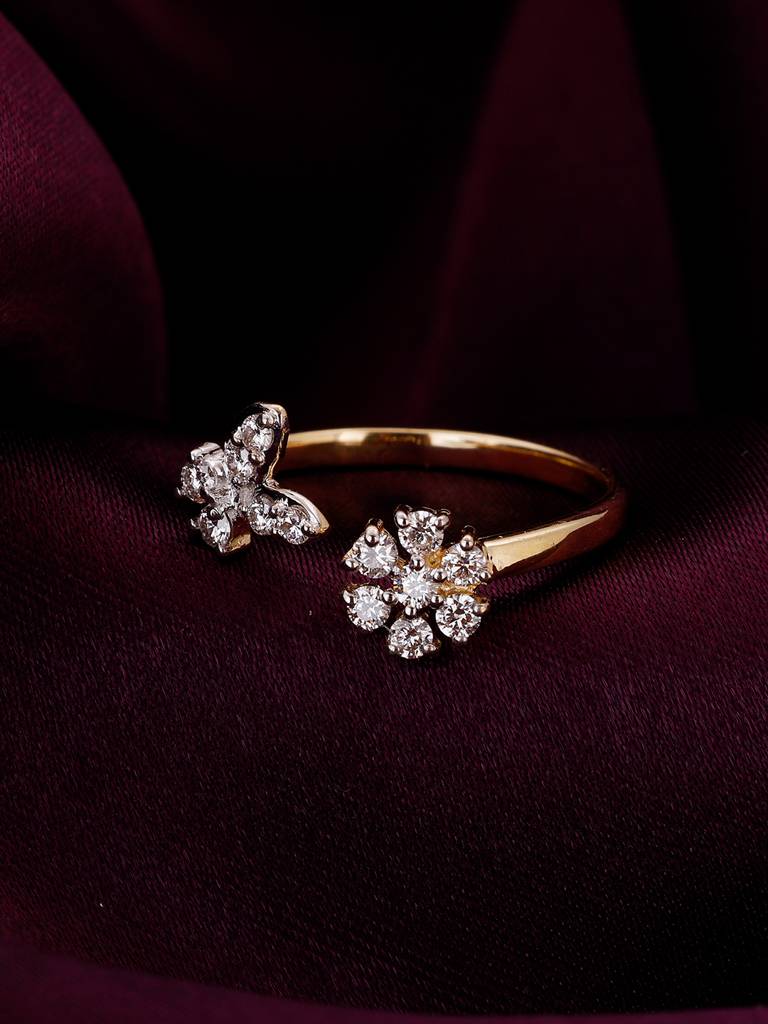 Giva 14K Yellow Gold Nectar Diamond Ring : GDLR0132