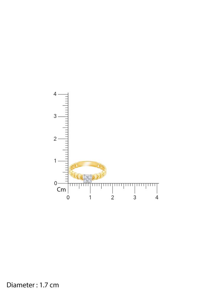 Giva 14K Yellow Gold Sparkling Night Diamond Ring  Indian - 12  Us - 6 Gifts For Women & Girls : GDLR013