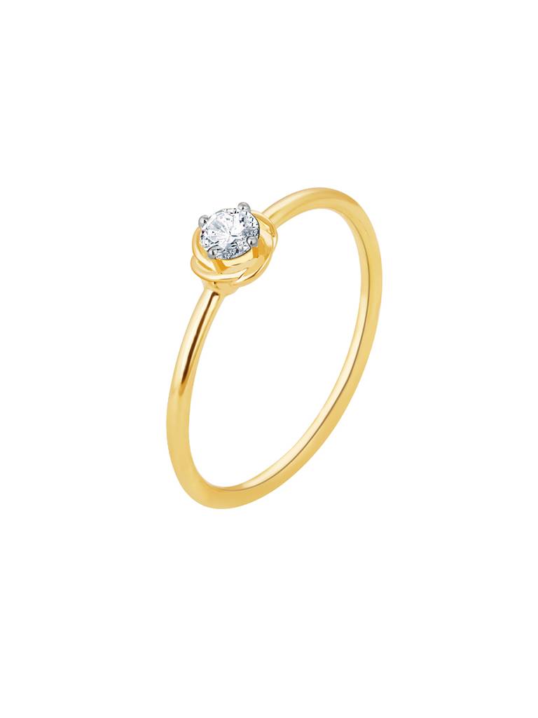 Giva 14K Yellow Gold Heartfelt Floral Diamond Ring Indian - 12  Us - 6 Gifts For Women & Girls : GDLR0142