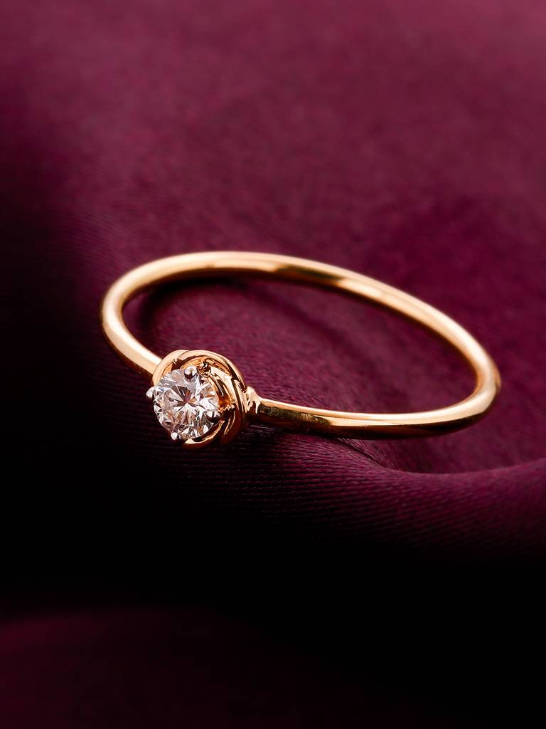 Giva 14K Yellow Gold Heartfelt Floral Diamond Ring Indian - 12  Us - 6 Gifts For Women & Girls : GDLR0142