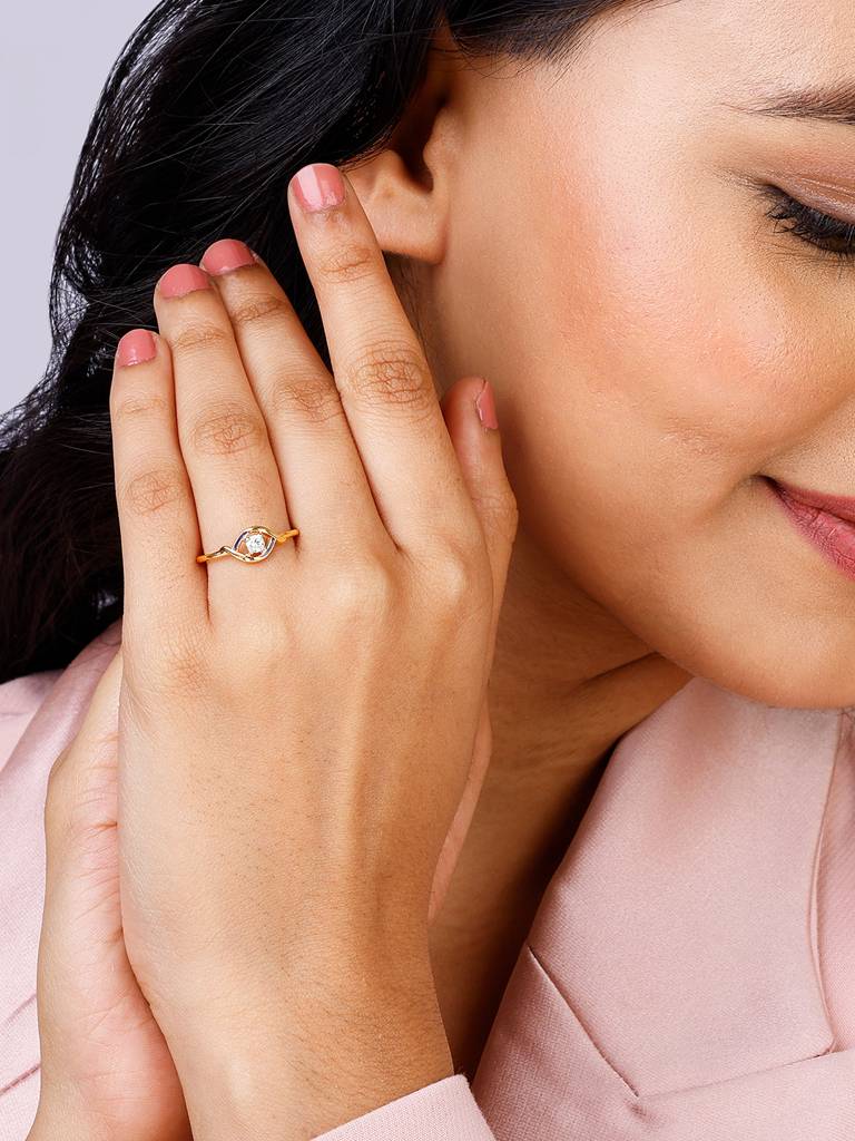 14K Yellow Gold Lifelong Love Solitaire Diamond Ring : GDLR0146