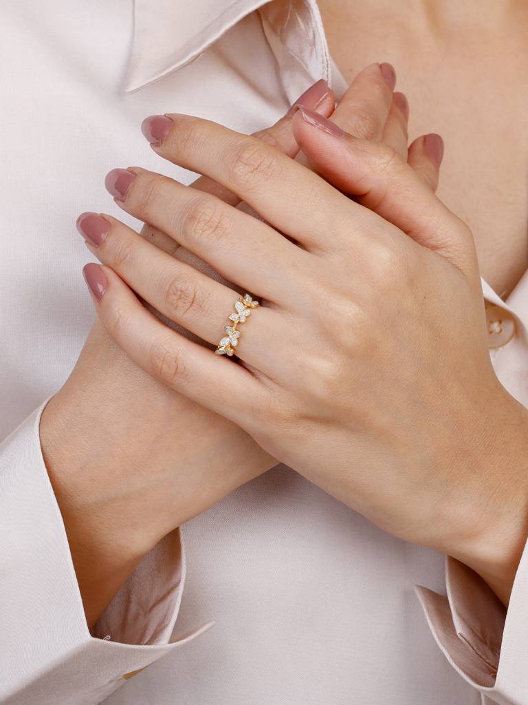 Giva 14K Yellow Gold Memories Of Butterfly Diamond Ring : GDLR0147