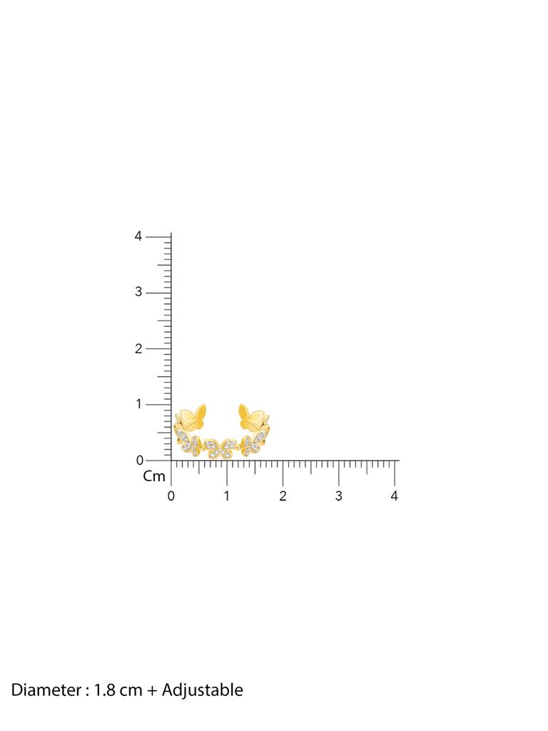 Giva 14K Yellow Gold Memories Of Butterfly Diamond Ring : GDLR0147