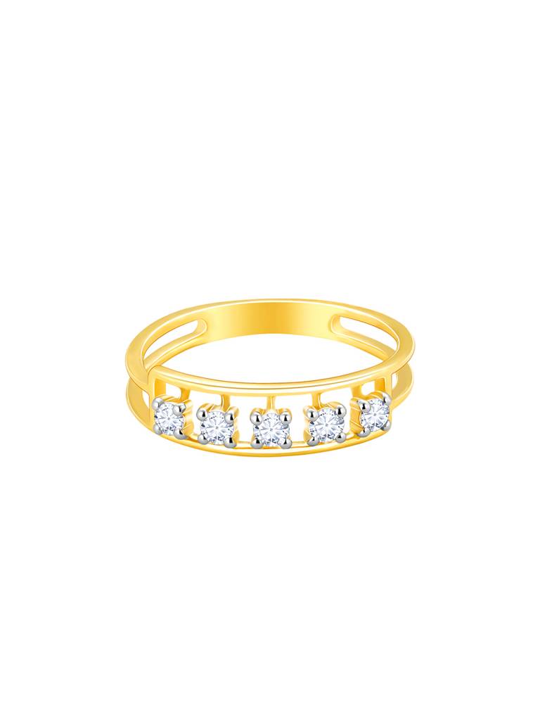 Giva 14K Yellow Gold Genuine Smile Diamond Ring : GDLR0154