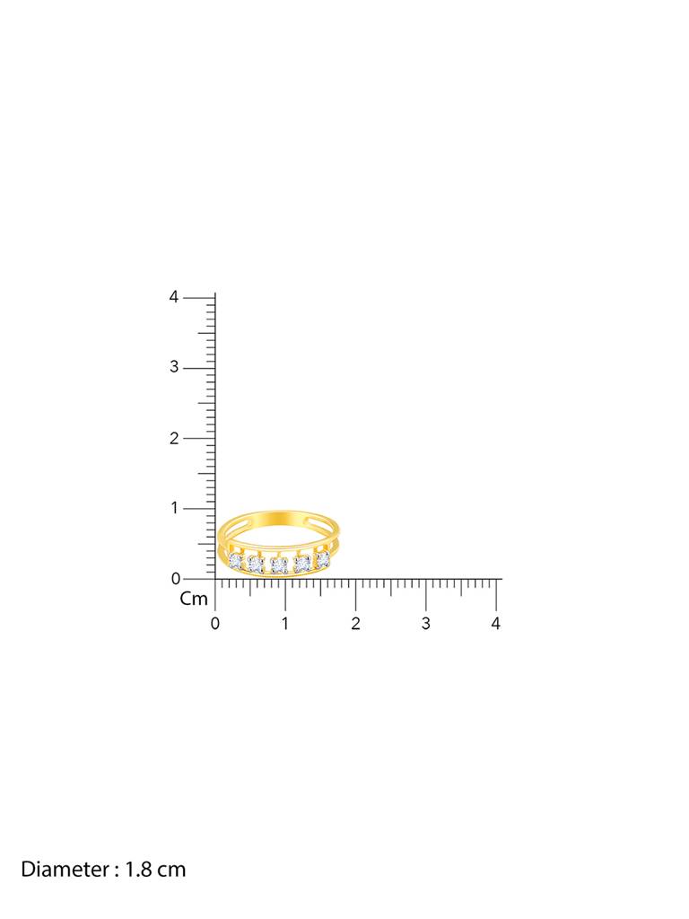 Giva 14K Yellow Gold Genuine Smile Diamond Ring : GDLR0154