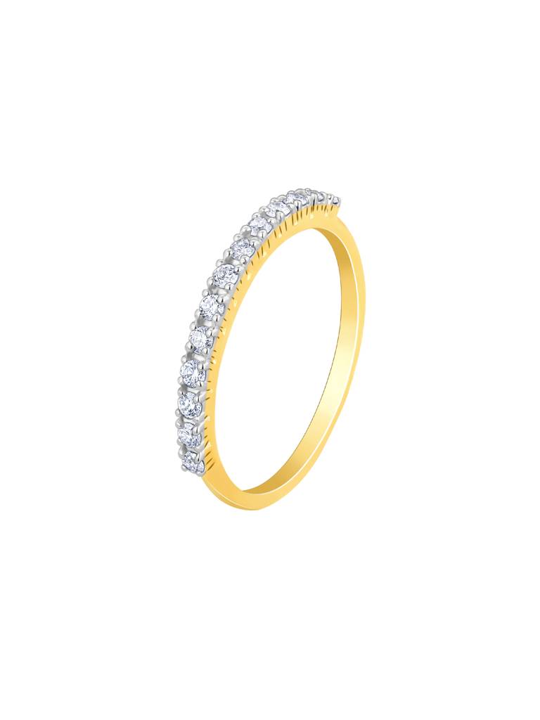 Giva 14K Yellow Gold Shimmering Gleam Diamond Ring Indian - 12  Us - 6 Gifts For Women & Girls : GDLR0155