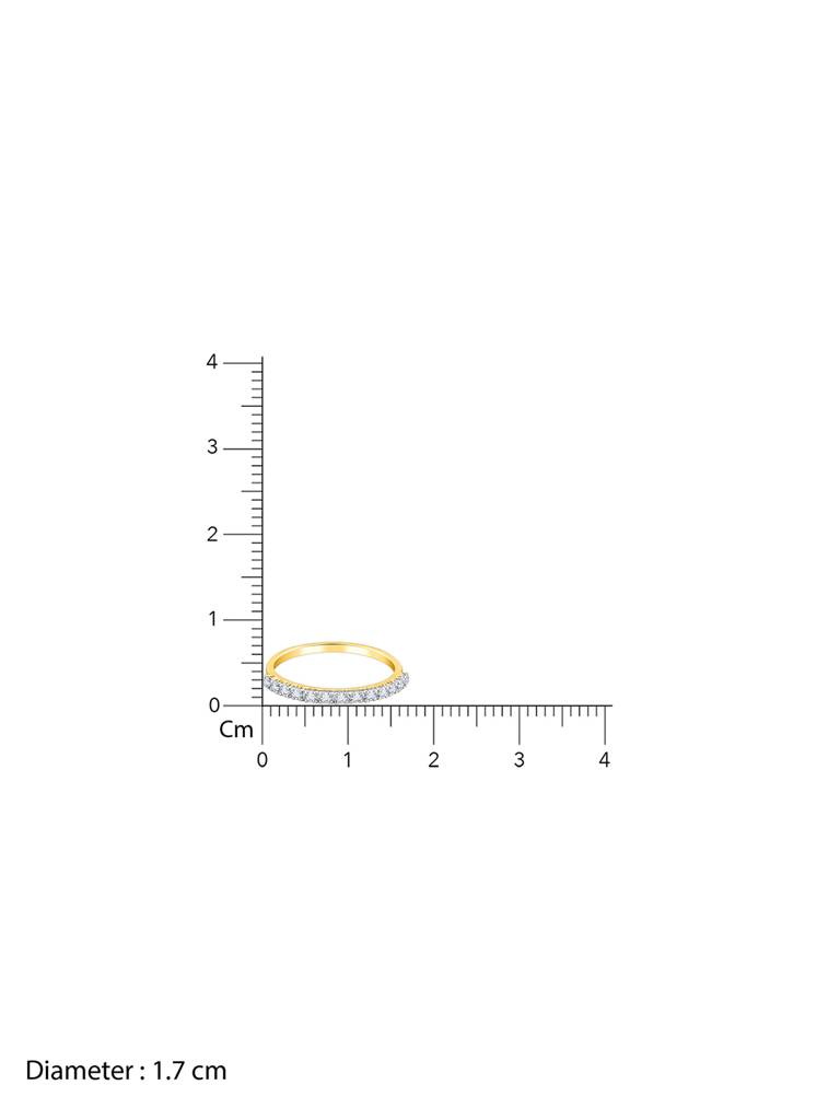 Giva 14K Yellow Gold Shimmering Gleam Diamond Ring Indian - 12  Us - 6 Gifts For Women & Girls : GDLR0155