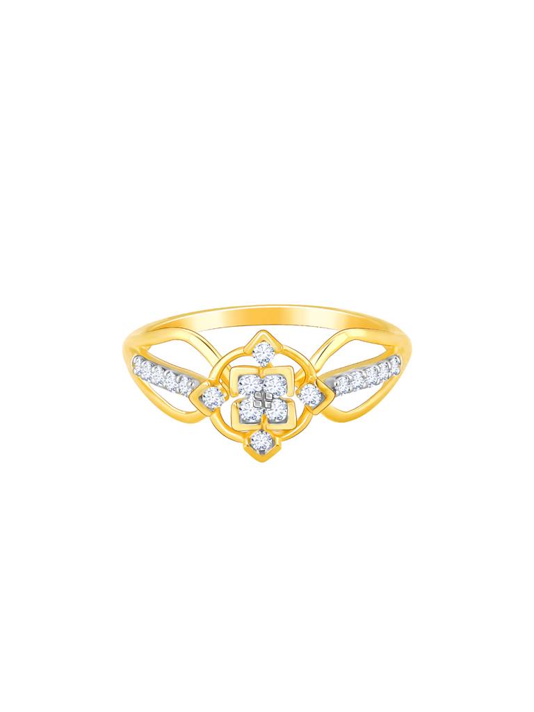 Giva 14K Yellow Gold Love That Weaves Diamond Ring : GDLR0163