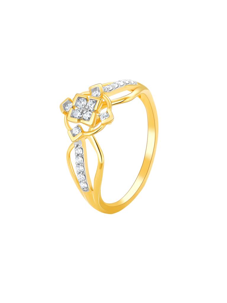 Giva 14K Yellow Gold Love That Weaves Diamond Ring : GDLR0163