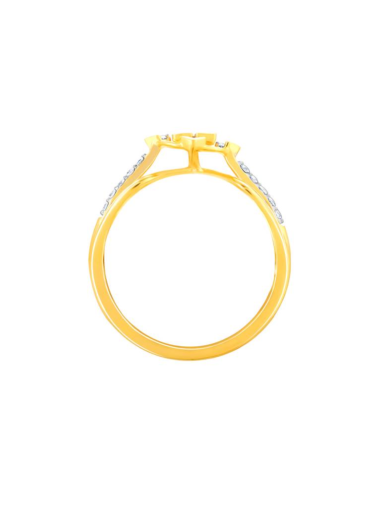 Giva 14K Yellow Gold Love That Weaves Diamond Ring : GDLR0163