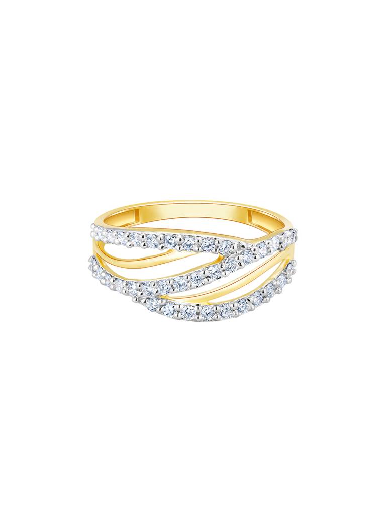 Giva 18K Yellow Gold Heartfelt Emotions Diamond Ring : GDLR0166