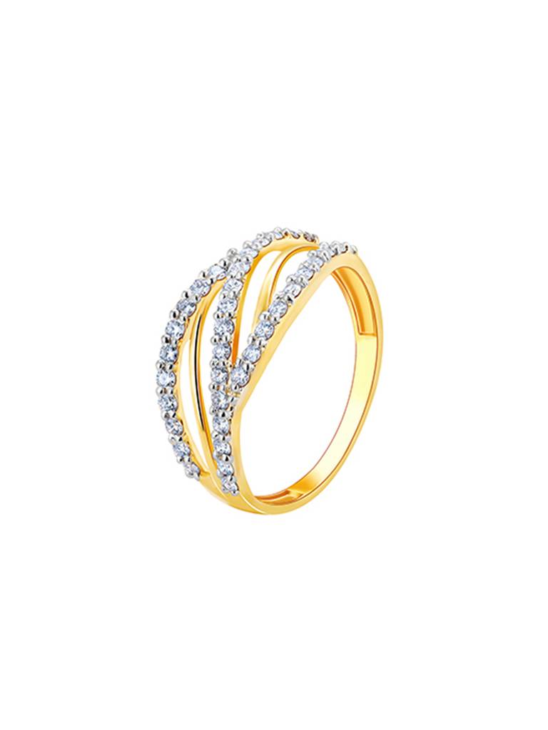 Giva 18K Yellow Gold Heartfelt Emotions Diamond Ring : GDLR0166