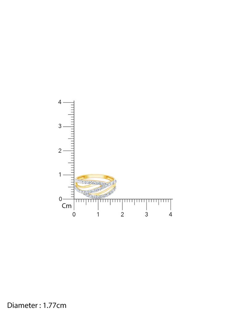 Giva 18K Yellow Gold Heartfelt Emotions Diamond Ring : GDLR0166