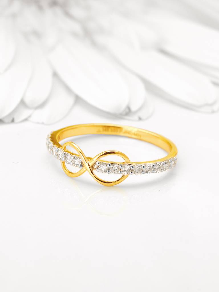 Giva 14K Yellow Gold To Infinity And Beyond Diamond Ring : GDLR016