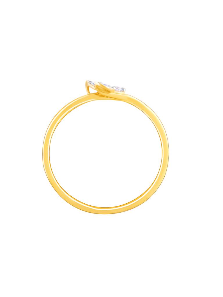14K Yellow Gold Simplicity Diamond Ring : GDLR0192