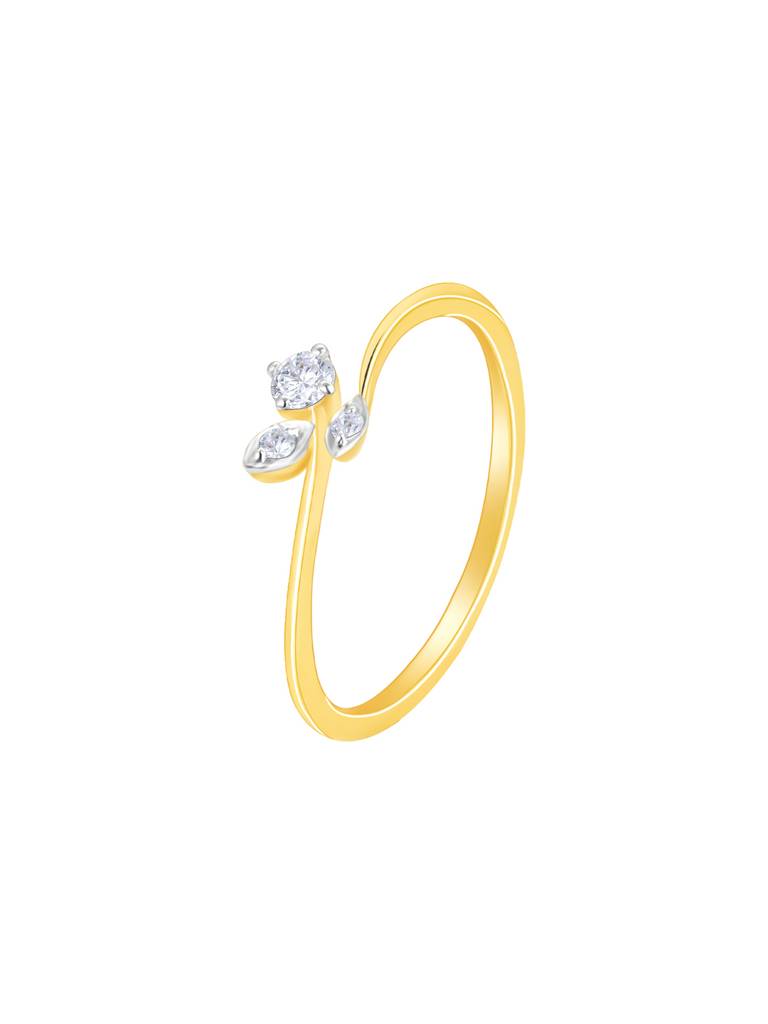 14K Yellow Gold Simplicity Diamond Ring : GDLR0192