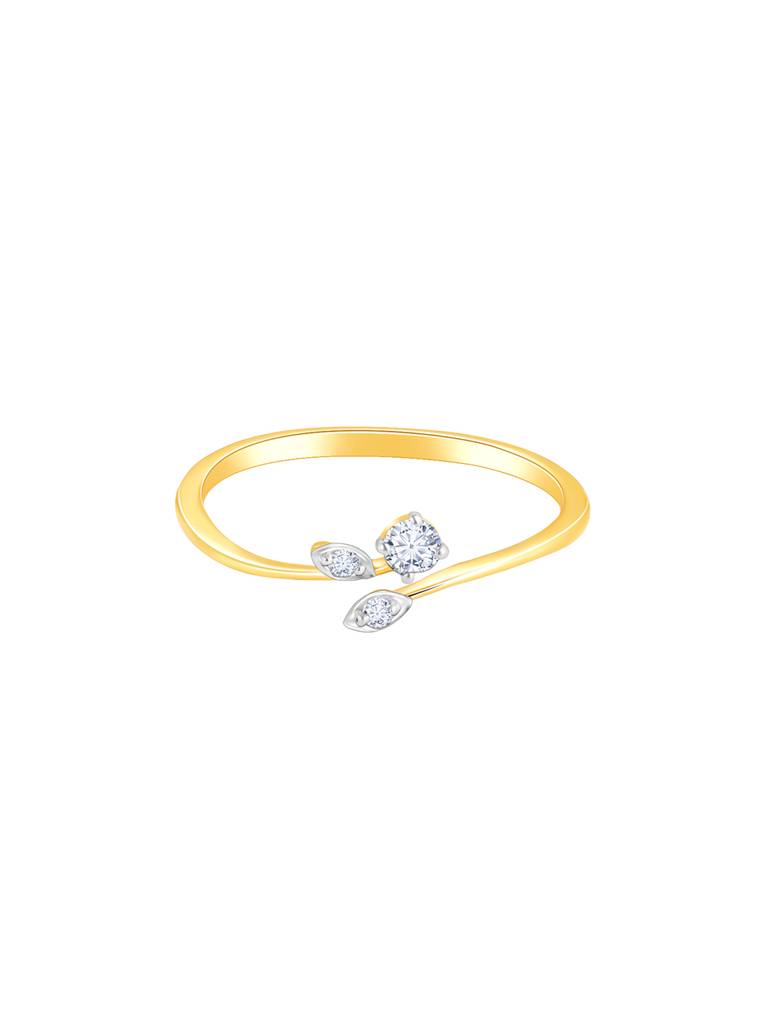 14K Yellow Gold Simplicity Diamond Ring : GDLR0192