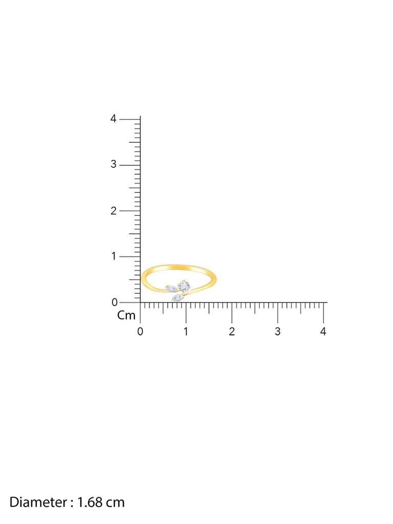 14K Yellow Gold Simplicity Diamond Ring : GDLR0192