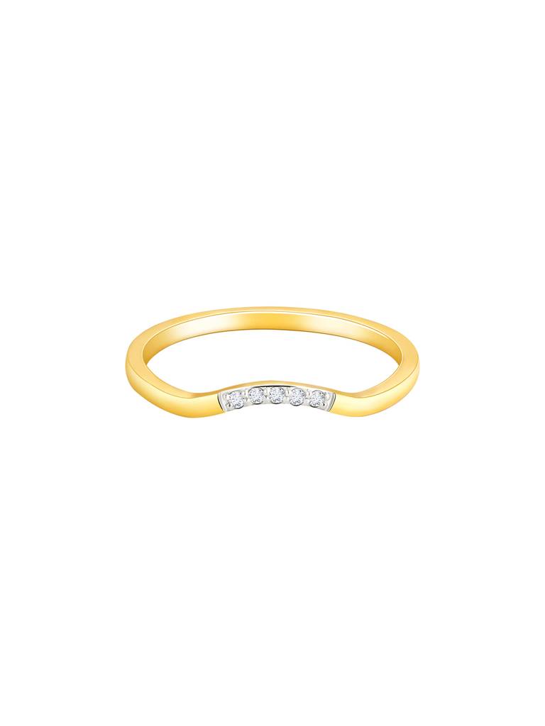 Giva 14K Yellow Gold Wave And Shine Diamond Ring  Gifts For Women & Girls : GDLR0193