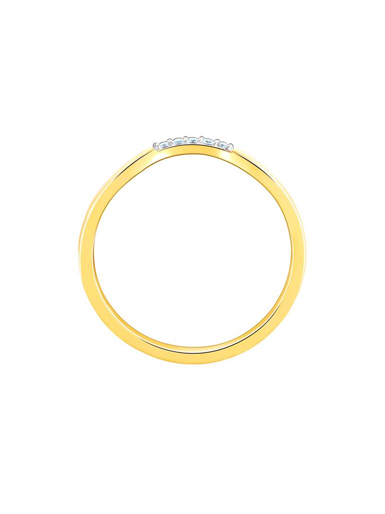 Giva 14K Yellow Gold Wave And Shine Diamond Ring  Gifts For Women & Girls : GDLR0193