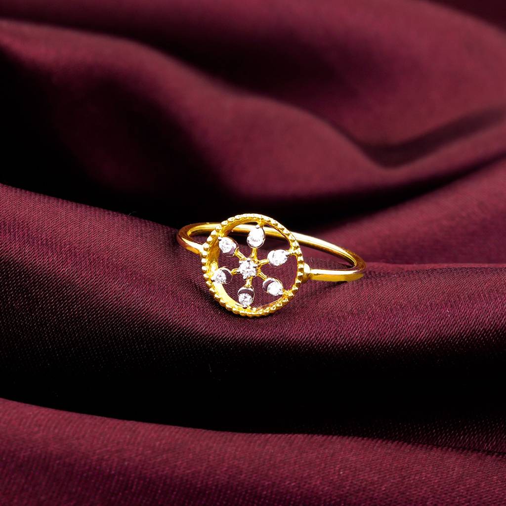 14K Gold Blossoming Fleur Diamond Ring : GDLR0205