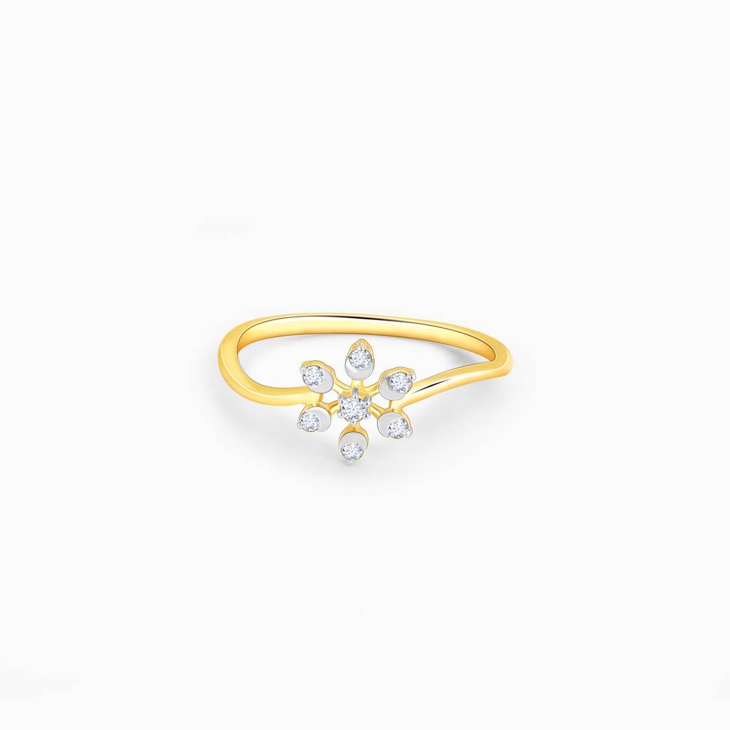 Gold Blossoming Beauty Diamond Ring : GDLR0207