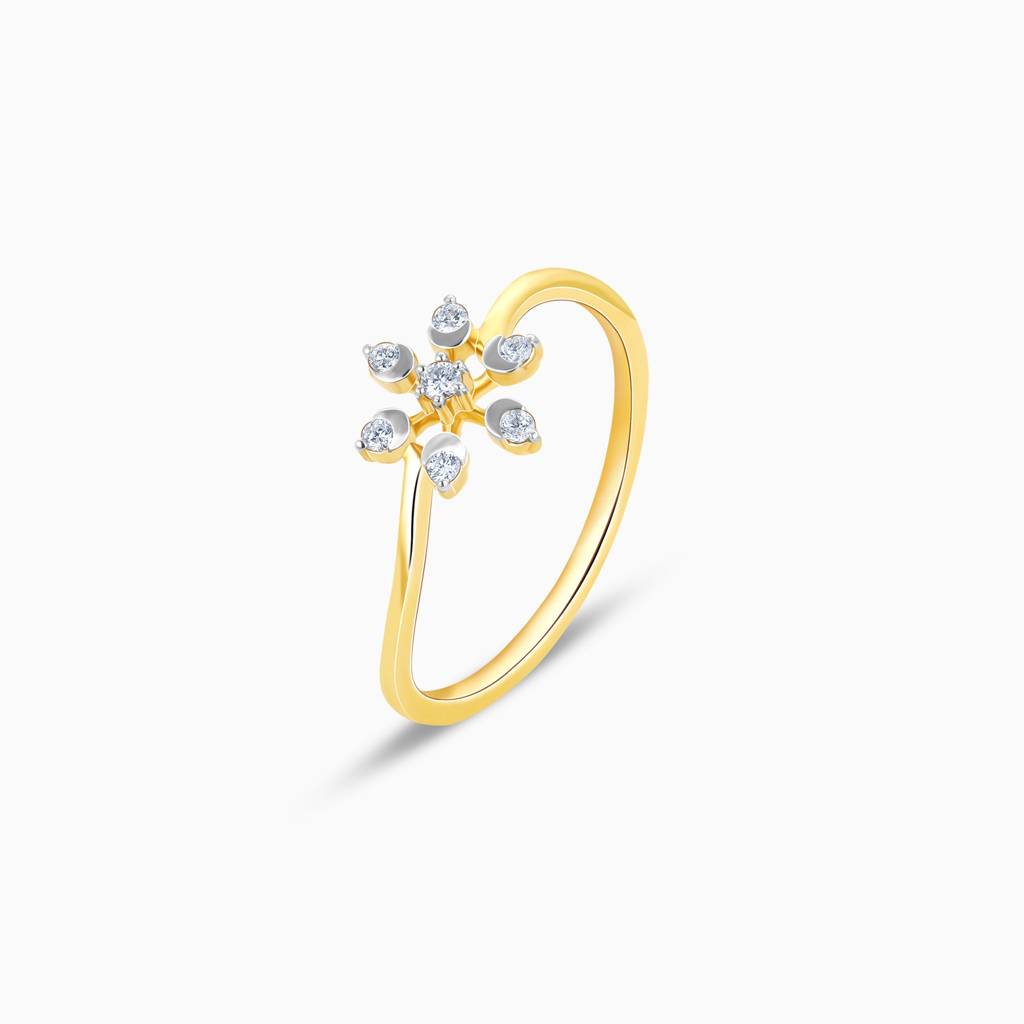 Gold Blossoming Beauty Diamond Ring : GDLR0207