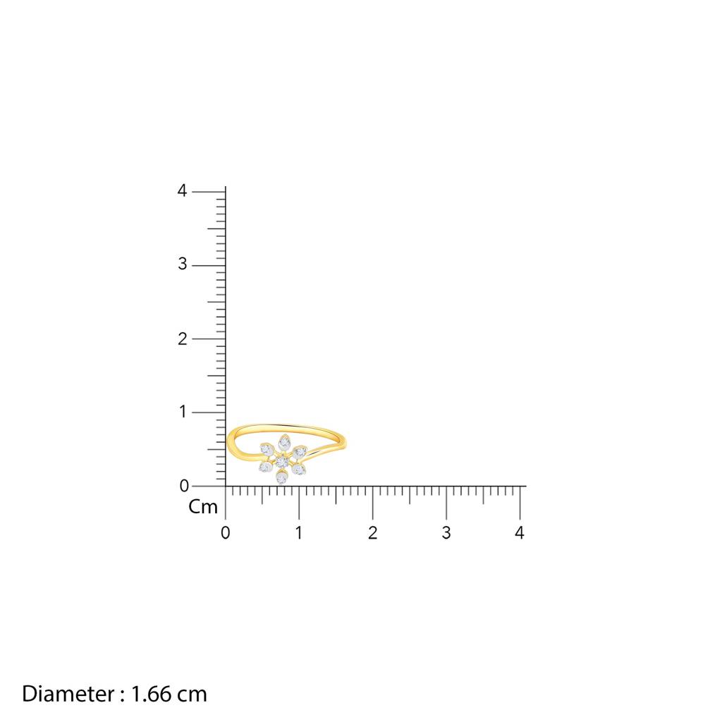 Gold Blossoming Beauty Diamond Ring : GDLR0207