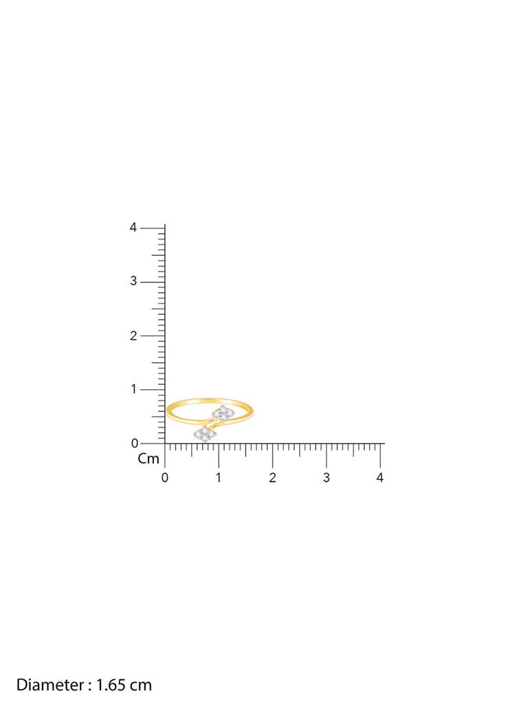 14K Yellow Gold Floral Tango Diamond Ring : GDLR0212
