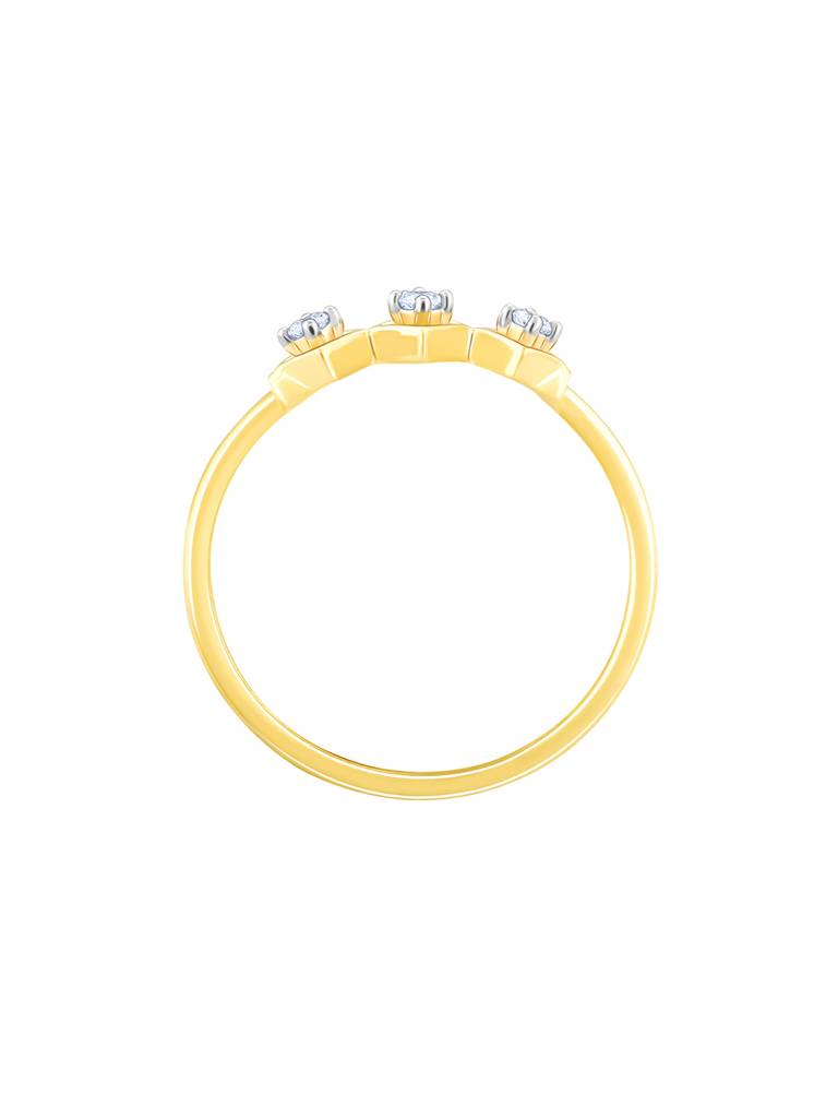 14K Yellow Gold Classic Triplet Diamond Ring : GDLR0224