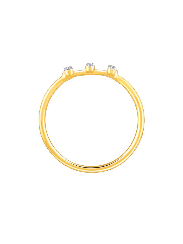 14K Yellow Gold Tribar Diamond Ring : GDLR0228