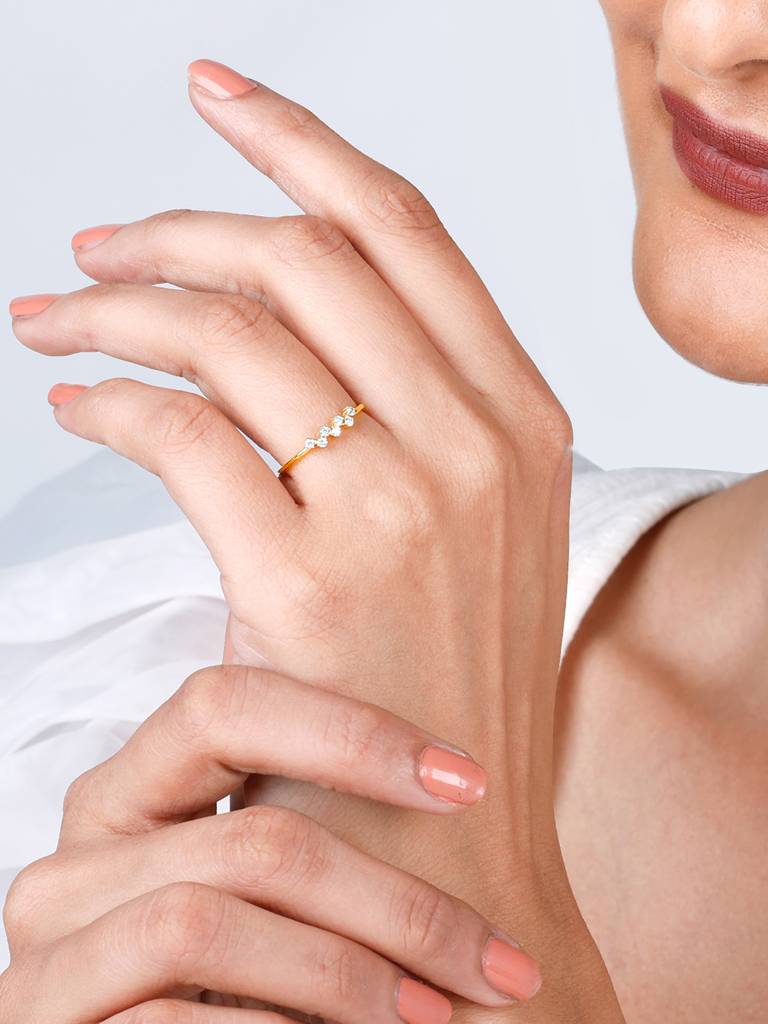 Giva 14K Yellow Gold A Sign Of Love Diamond Ring Indian - 12  Us - 6 Gifts For Women & Girls : GDLR022