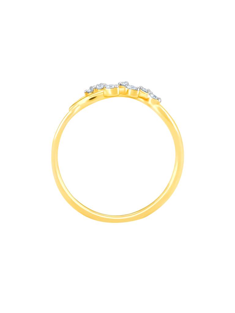 14K Yellow Gold Magnificent Petals Diamond Ring : GDLR0245