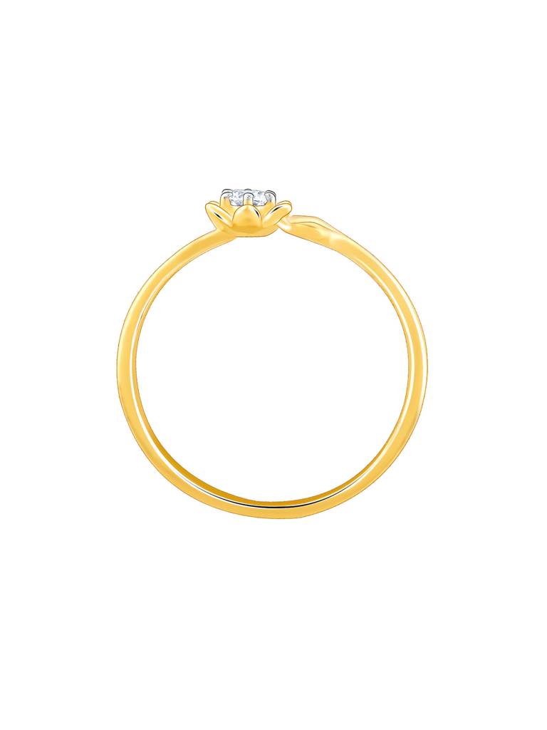 14K Yellow Gold Magnolia Diamond Ring : GDLR0255