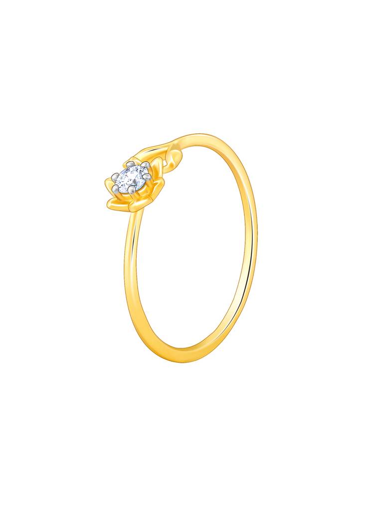 14K Yellow Gold Magnolia Diamond Ring : GDLR0255