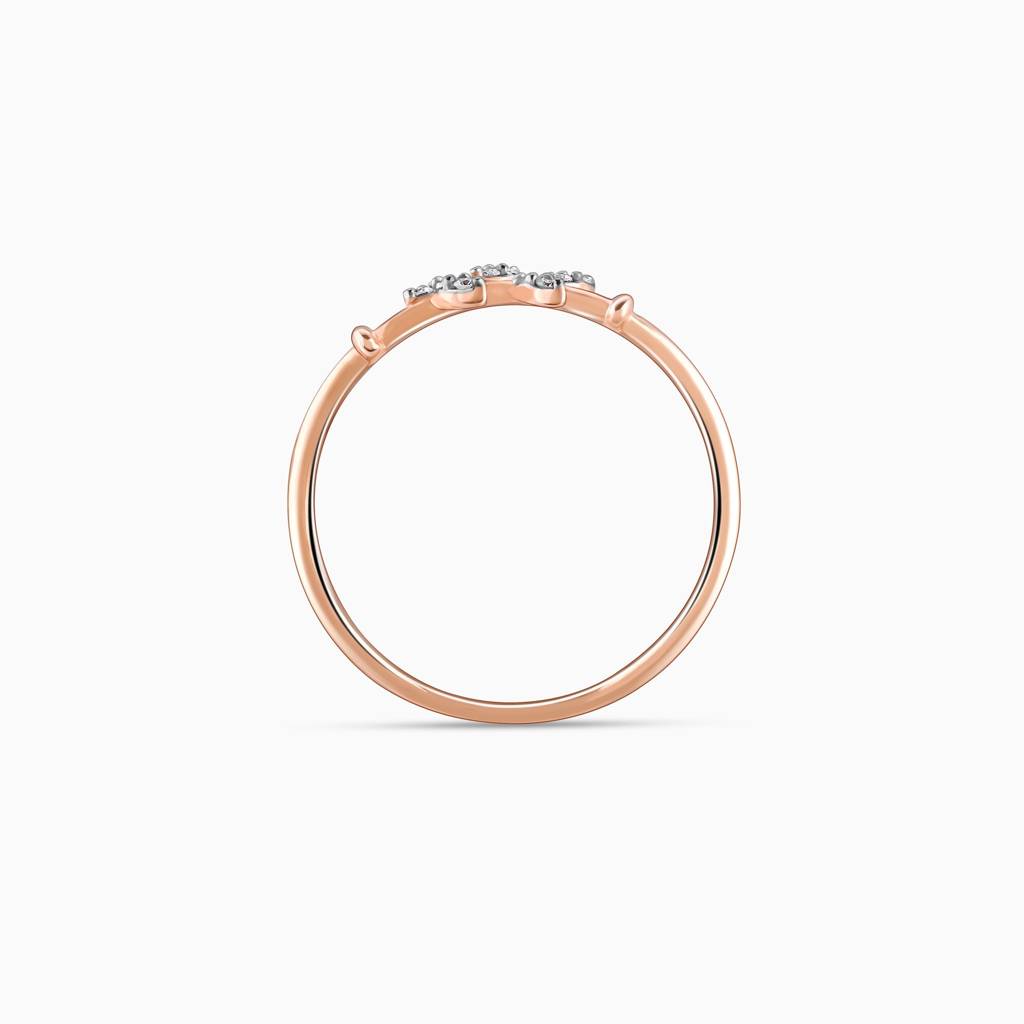 Rose Gold Leafy Love Diamond Ring : GDLR0261