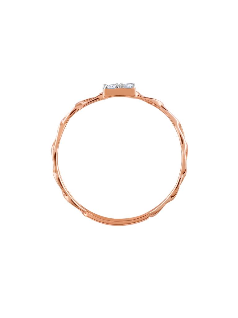 14K Rose Gold Linked Diamond Ring : GDLR0266