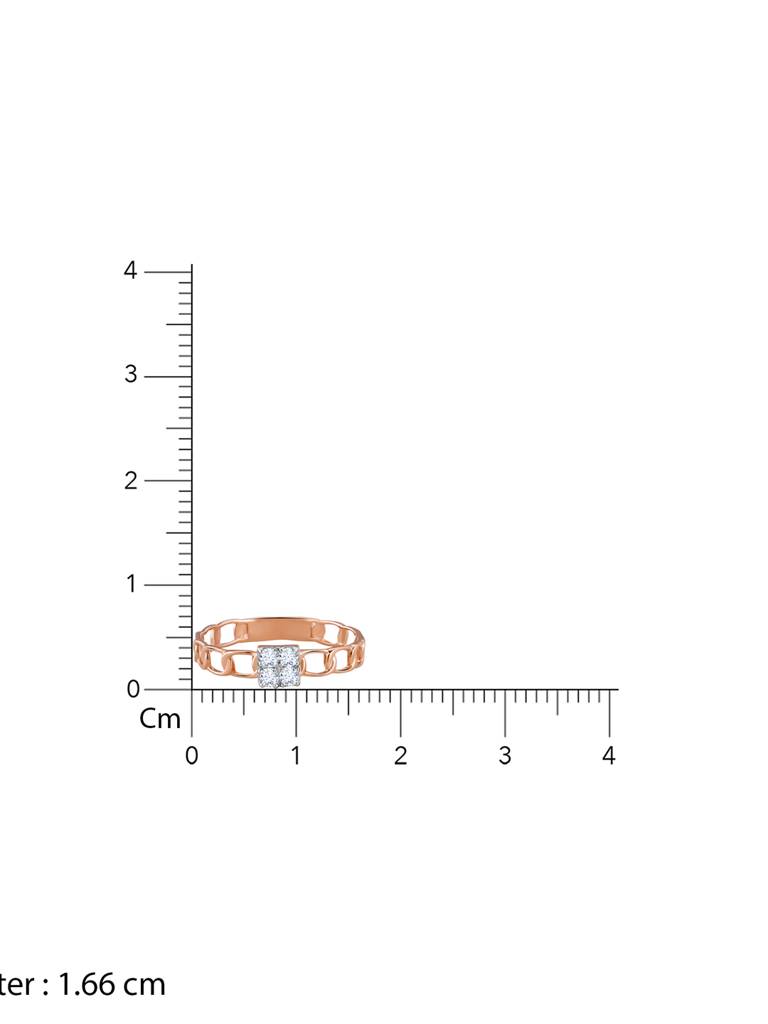 14K Rose Gold Linked Diamond Ring : GDLR0266