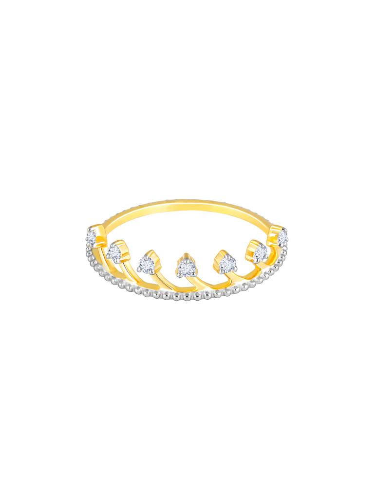 Giva 14K Yellow Gold Girl With A Crown Diamond Ring Indian - 12  Us - 6 Gifts For Women & Girls : GDLR026