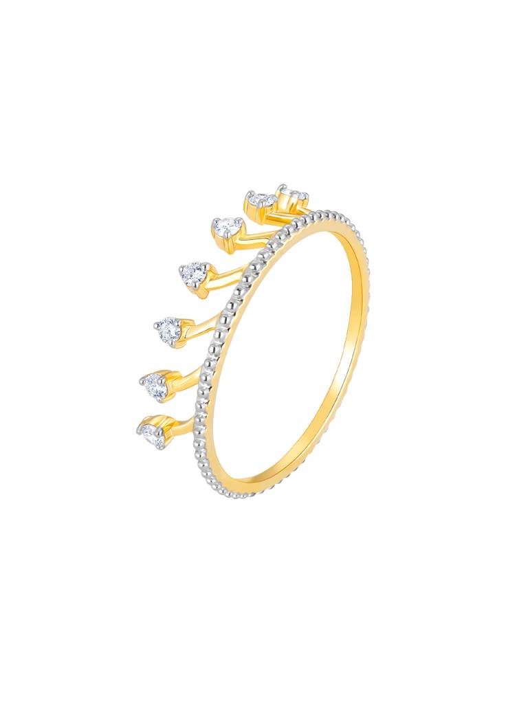 Giva 14K Yellow Gold Girl With A Crown Diamond Ring Indian - 12  Us - 6 Gifts For Women & Girls : GDLR026