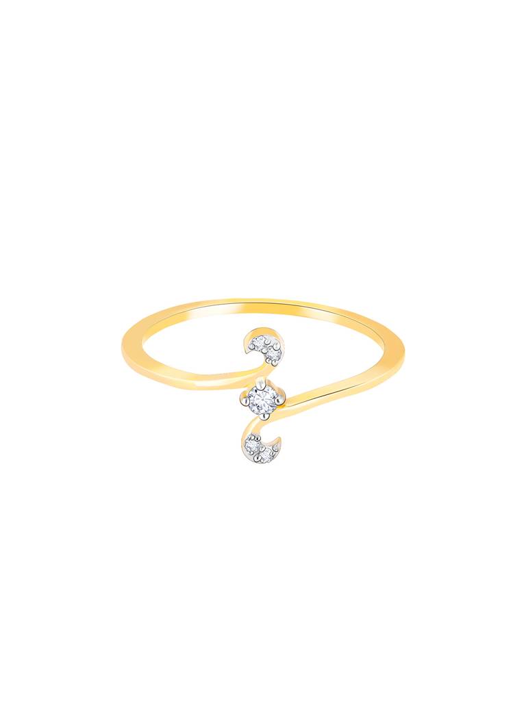 Giva 14K Yellow Gold Fortune Spin Diamond Ring Indian - 12  Us - 6 Gifts For Women & Girls : GDLR027