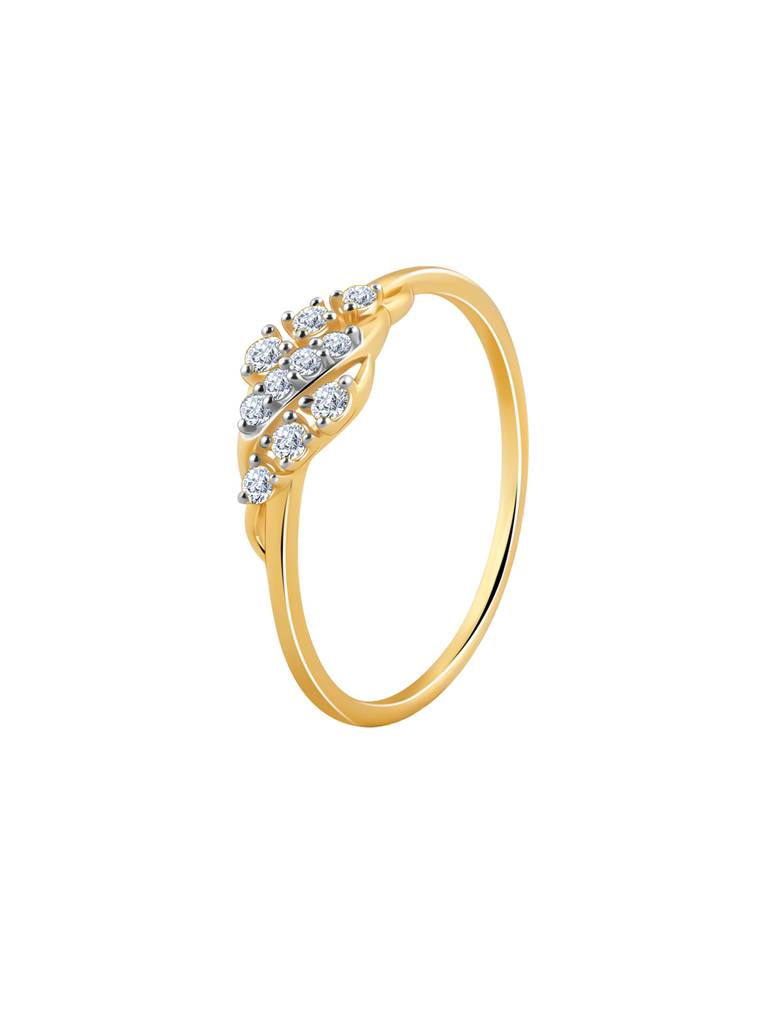 14K Yellow Gold Classy Diamond Ring : GDLR0319