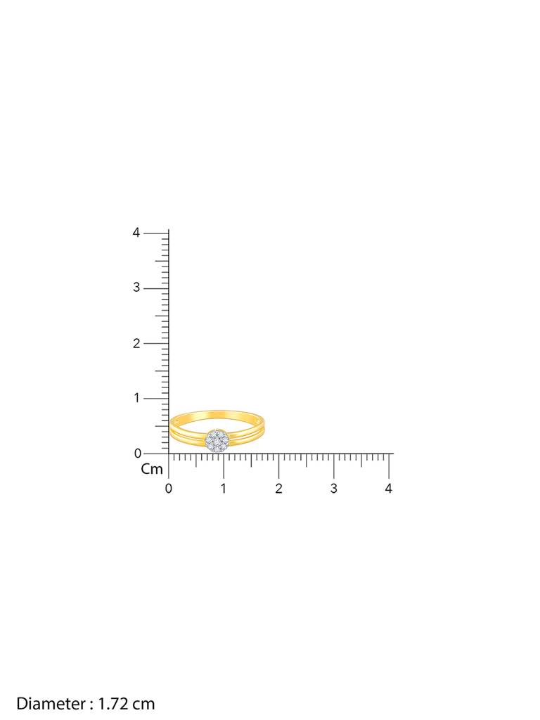 14K Yellow Gold Sparkling Grace Diamond Ring : GDLR0331