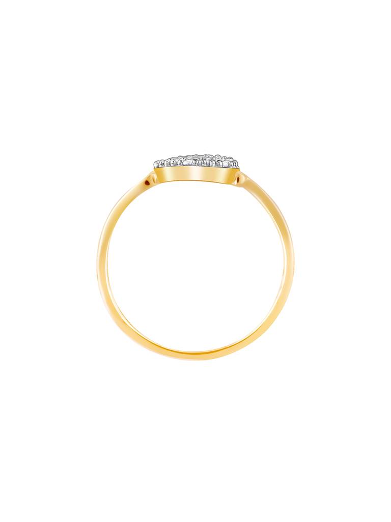 18K Yellow Gold Cluster Diamond Ring : GDLR0341